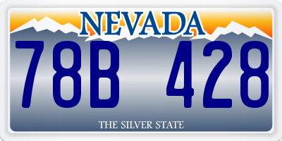 NV license plate 78B428