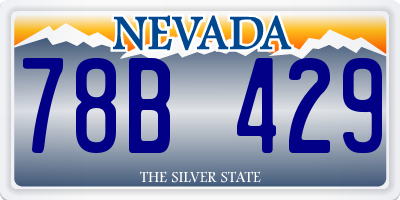 NV license plate 78B429