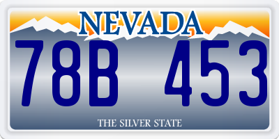 NV license plate 78B453