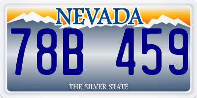 NV license plate 78B459