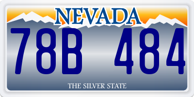 NV license plate 78B484