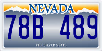 NV license plate 78B489