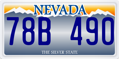 NV license plate 78B490