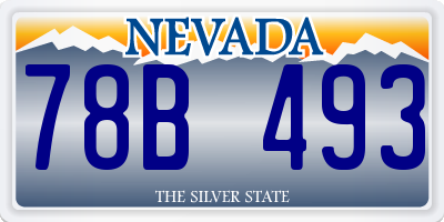 NV license plate 78B493