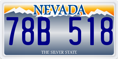 NV license plate 78B518