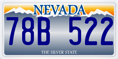 NV license plate 78B522