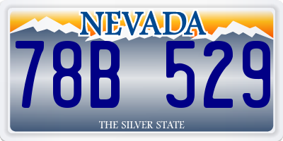 NV license plate 78B529