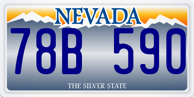 NV license plate 78B590