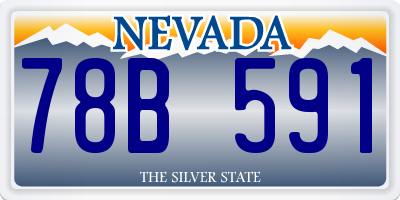 NV license plate 78B591