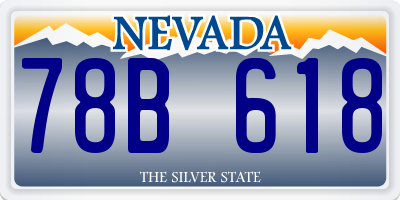 NV license plate 78B618