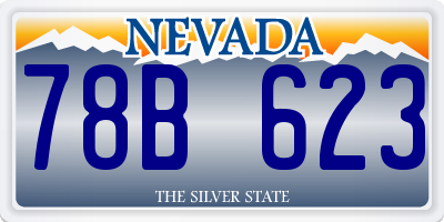 NV license plate 78B623