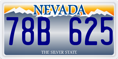 NV license plate 78B625