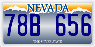NV license plate 78B656