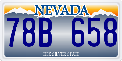 NV license plate 78B658