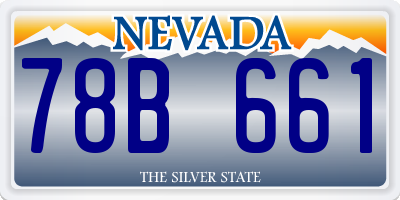 NV license plate 78B661