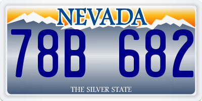 NV license plate 78B682