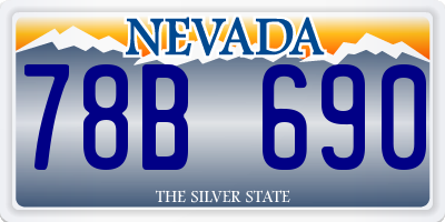 NV license plate 78B690
