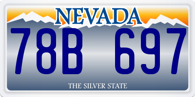 NV license plate 78B697