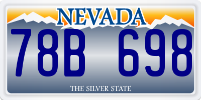 NV license plate 78B698