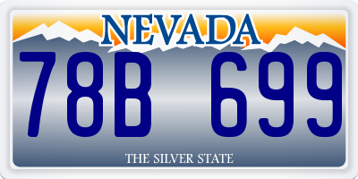 NV license plate 78B699