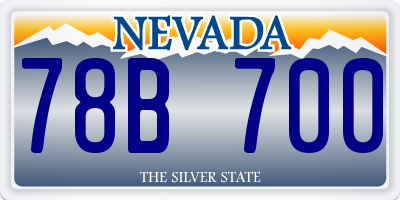 NV license plate 78B700