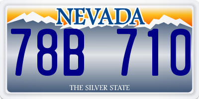 NV license plate 78B710