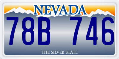 NV license plate 78B746