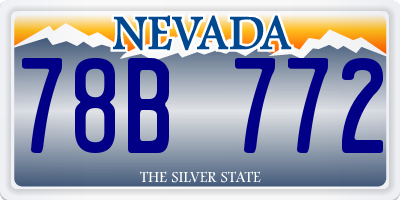 NV license plate 78B772