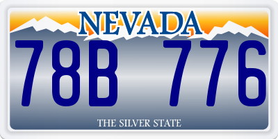 NV license plate 78B776