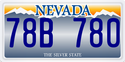 NV license plate 78B780