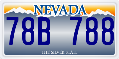 NV license plate 78B788