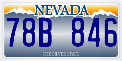 NV license plate 78B846