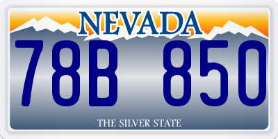 NV license plate 78B850