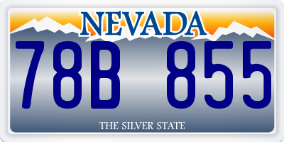NV license plate 78B855