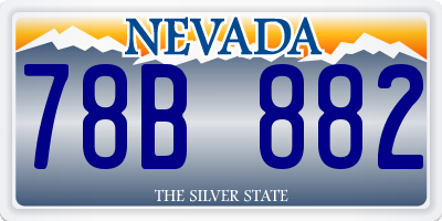 NV license plate 78B882