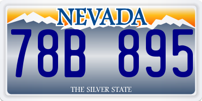 NV license plate 78B895