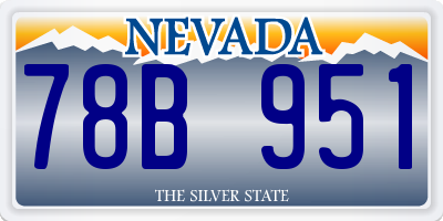NV license plate 78B951