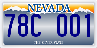 NV license plate 78C001