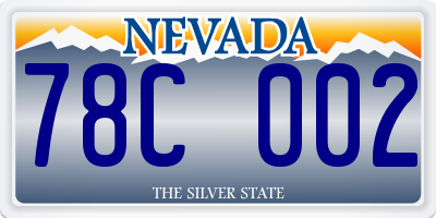 NV license plate 78C002