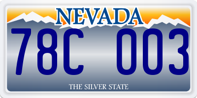 NV license plate 78C003