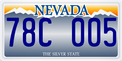 NV license plate 78C005