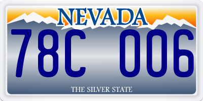 NV license plate 78C006