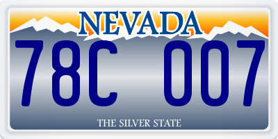NV license plate 78C007