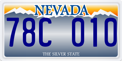 NV license plate 78C010