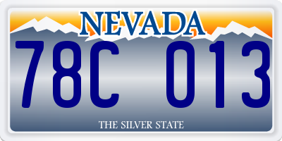 NV license plate 78C013