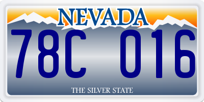 NV license plate 78C016