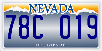 NV license plate 78C019