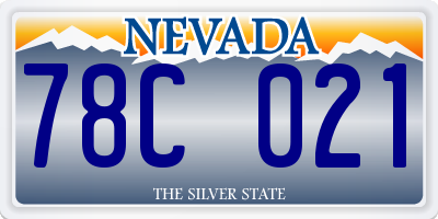 NV license plate 78C021