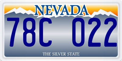 NV license plate 78C022