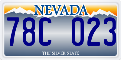 NV license plate 78C023